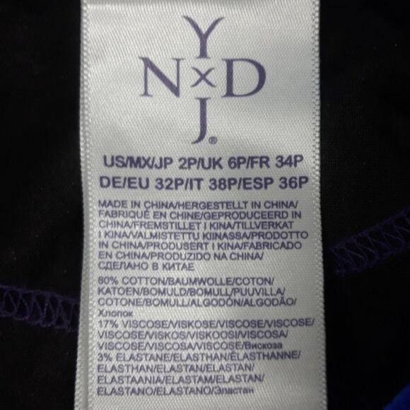 NYDJ Jeans Samantha Slim Fit Colored Blue Mid Rise Straight Leg Lift Tuck Sz 2P - Picture 11 of 12